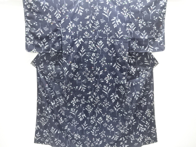 JAPANESE KIMONO / KOMON / FLORAL PLANTS